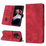 For OnePlus Ace 2 5G / 11R 5G Skin-feel Embossed Leather Phone Case(Red)