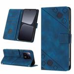 For Xiaomi 13 Skin-feel Embossed Leather Phone Case(Blue)