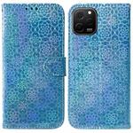 For Huawei nova Y61 / Enjoy 50z Colorful Magnetic Buckle Leather Phone Case(Blue)