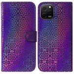 For Huawei nova Y61 / Enjoy 50z Colorful Magnetic Buckle Leather Phone Case(Purple)