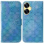 For Realme C55 Colorful Magnetic Buckle Leather Phone Case(Blue)