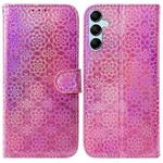 For Samsung Galaxy M14 Colorful Magnetic Buckle Leather Phone Case(Pink)