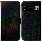 For Google Pixel 8 Pro Colorful Magnetic Buckle Leather Phone Case(Black)