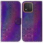 For Honor X5 Colorful Magnetic Buckle Leather Phone Case(Purple)