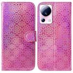 For Xiaomi 13 Lite / Civi 2 Colorful Magnetic Buckle Leather Phone Case(Pink)