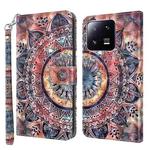 For Xiaomi 13 Pro 3D Painted Pattern Leather Phone Case(Colorful Mandala)
