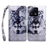 For Xiaomi 13 Pro 3D Painted Pattern Leather Phone Case(Husky)