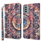 For Nokia G22 3D Painted Pattern Leather Phone Case(Colorful Mandala)