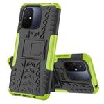 For Xiaomi Redmi 12C Tire Texture TPU + PC Phone Case with Holder(Green)