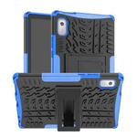 For Lenovo Tab M9 Tire Texture TPU + PC Tablet Case with Holder(Blue)