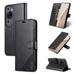 For Huawei P60 Art AZNS Sheepskin Texture Flip Leather Phone Case(Black)