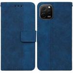 For Huawei nova Y61 / Enjoy 50z Geometric Embossed Leather Phone Case(Blue)