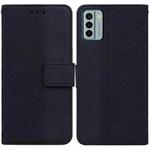 For Nokia G22 Geometric Embossed Leather Phone Case(Black)