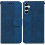 For Samsung Galaxy M14 Geometric Embossed Leather Phone Case(Blue)