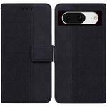 For Google Pixel 8 Geometric Embossed Leather Phone Case(Black)