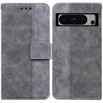 For Google Pixel 8 Pro Geometric Embossed Leather Phone Case(Grey)