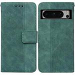 For Google Pixel 8 Pro Geometric Embossed Leather Phone Case(Green)
