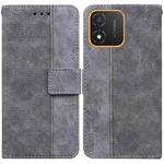 For Honor X5 Geometric Embossed Leather Phone Case(Grey)