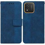 For Honor X5 Geometric Embossed Leather Phone Case(Blue)