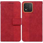 For Honor X5 Geometric Embossed Leather Phone Case(Red)