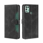 For Infinix Hot 11 Play Skin Feel Magnetic Buckle Leather Phone Case(Black)