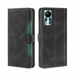 For Infinix Hot 11S NFC Skin Feel Magnetic Buckle Leather Phone Case(Black)