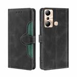 For Infinix Hot 20i Skin Feel Magnetic Buckle Leather Phone Case(Black)