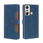For Infinix Hot 20i Skin Feel Magnetic Buckle Leather Phone Case(Blue)