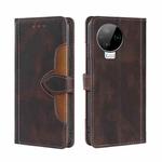 For Infinix Note 12 Pro 4G / Note 12 2023 Skin Feel Magnetic Buckle Leather Phone Case(Brown)