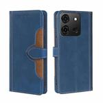 For Infinix Smart 7 Skin Feel Magnetic Buckle Leather Phone Case(Blue)