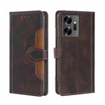 For Infinix Zero 20 Skin Feel Magnetic Buckle Leather Phone Case(Brown)