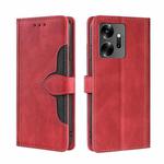 For Infinix Zero 20 Skin Feel Magnetic Buckle Leather Phone Case(Red)