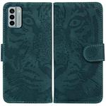 For Nokia G22 Tiger Embossing Pattern Flip Leather Phone Case(Green)