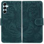 For Samsung Galaxy M14 Tiger Embossing Pattern Flip Leather Phone Case(Green)