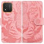 For Honor X5 Tiger Embossing Pattern Flip Leather Phone Case(Pink)