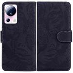 For Xiaomi 13 Lite / Civi 2 Tiger Embossing Pattern Flip Leather Phone Case(Black)