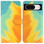 For Google Pixel 8 Watercolor Pattern Flip Leather Phone Case(Autumn Leaf)