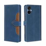 For Tecno Camon 19 Neo Skin Feel Magnetic Buckle Leather Phone Case(Blue)