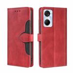 For Tecno Pop 6 Pro Skin Feel Magnetic Buckle Leather Phone Case(Red)
