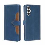 For Tecno Pova 3 Skin Feel Magnetic Buckle Leather Phone Case(Blue)