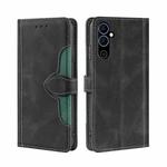 For Tecno Pova Neo 2 Skin Feel Magnetic Buckle Leather Phone Case(Black)