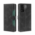 For Tecno Spark 8C / Spark GO 2022 Skin Feel Magnetic Buckle Leather Phone Case(Black)