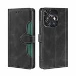 For Tecno Spark 10C Skin Feel Magnetic Buckle Leather Phone Case(Black)