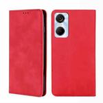 For Tecno Pop 6 Pro Skin Feel Magnetic Horizontal Flip Leather Phone Case(Red)