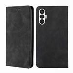 For Tecno Pova 3 Skin Feel Magnetic Horizontal Flip Leather Phone Case(Black)