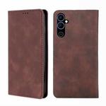 For Tecno Pova Neo 2 Skin Feel Magnetic Horizontal Flip Leather Phone Case(Dark Brown)