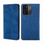 For Tecno Spark 8C Skin Feel Magnetic Horizontal Flip Leather Phone Case(Blue)