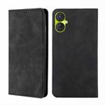 For Tecno Spark 9 Pro Skin Feel Magnetic Horizontal Flip Leather Phone Case(Black)