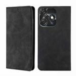 For Tecno Spark 10C Skin Feel Magnetic Horizontal Flip Leather Phone Case(Black)