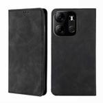 For Tecno Spark Go 2023 / Pop 7 / Pop 7 Pro Skin Feel Magnetic Horizontal Flip Leather Phone Case(Black)